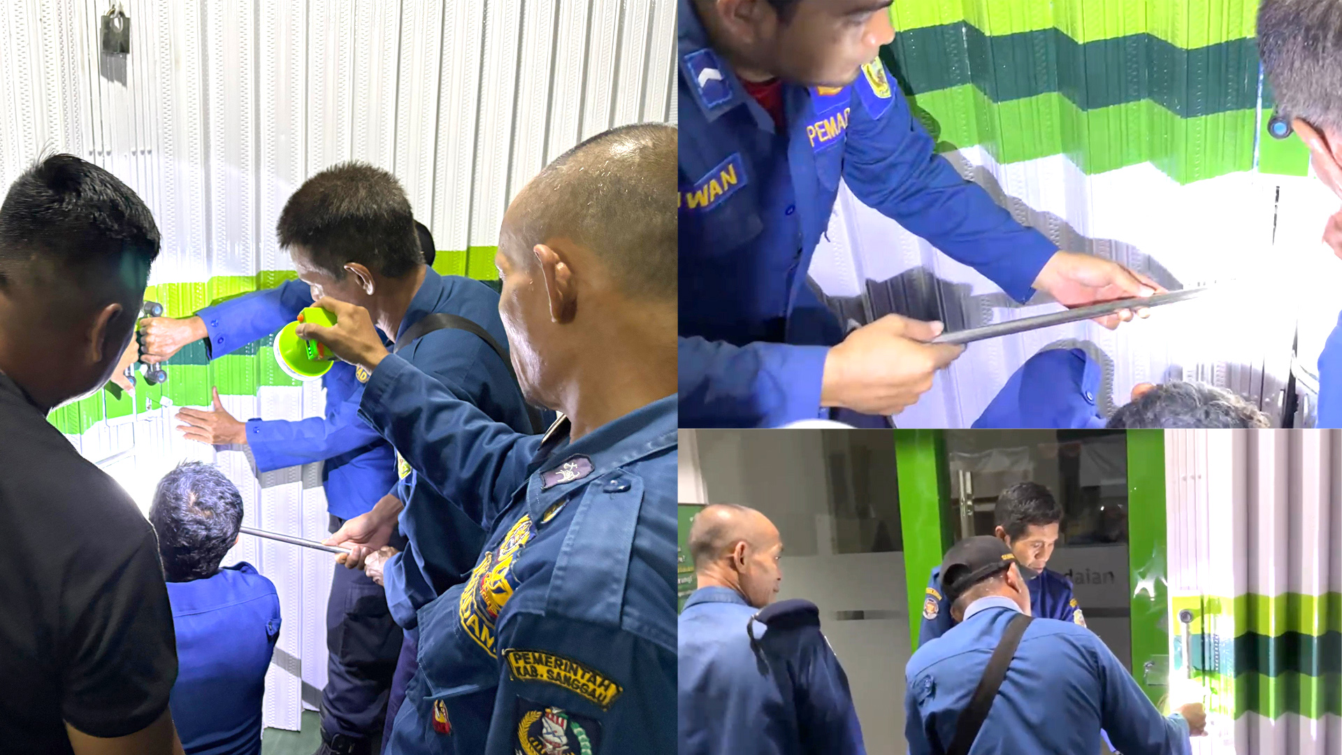 🚨 Damkar Sanggau Bantu Buka Rolling Door Kantor Pegadaian yang Terkunci